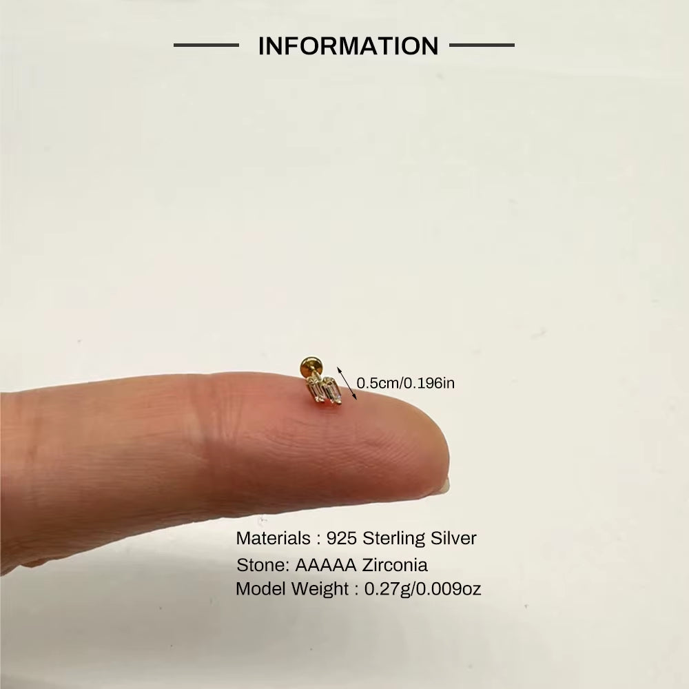 Elevate Your Style with Luxe Line Mini Zircon Stud Earrings