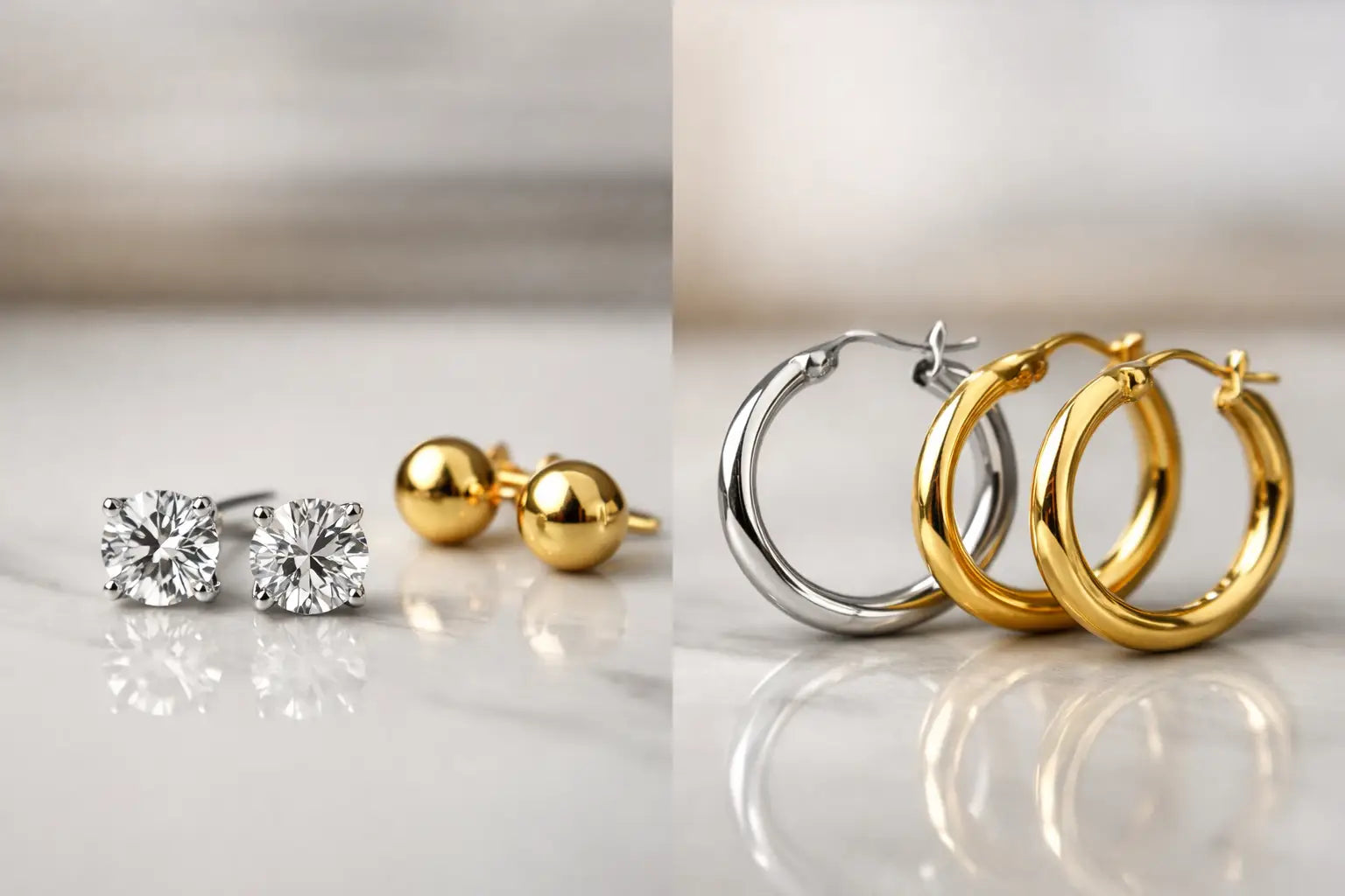 Stud Earrings vs Hoop Earrings