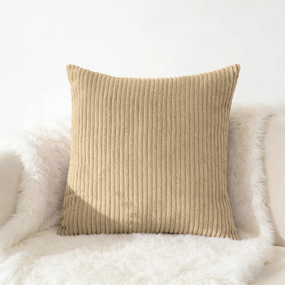 Corduroy Pillow Cover 40X40 45X45 50X50 30X50 CM Soft Plush Flannel Cushion Cover Fluffy Couch Pillow Case for Sofa Living Room