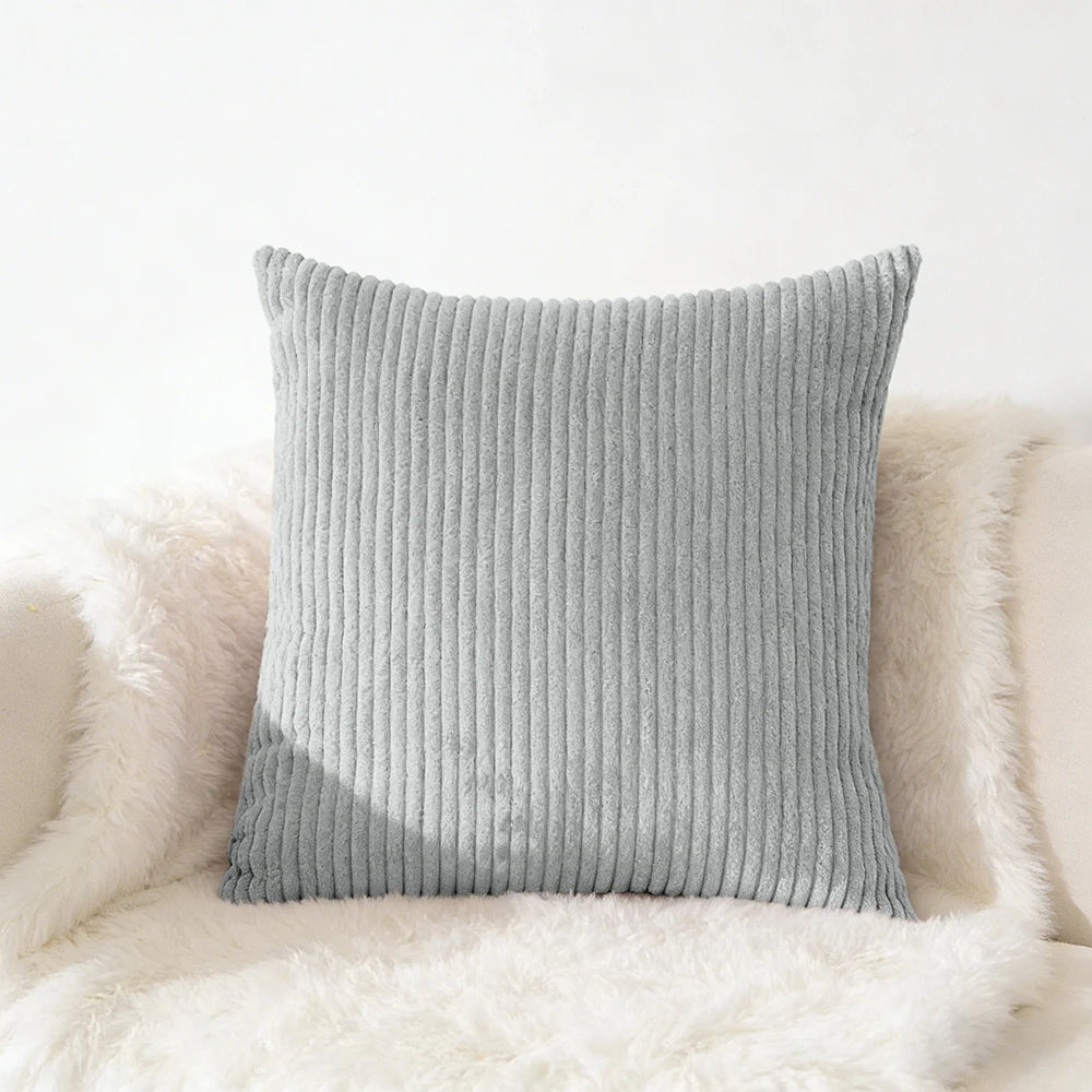 Corduroy Pillow Cover 40X40 45X45 50X50 30X50 CM Soft Plush Flannel Cushion Cover Fluffy Couch Pillow Case for Sofa Living Room