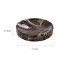Emperador Dark Natural Marble Bathroom Accessories Luxury Soap Dispenser Soap Dish Reed Diffuser Bathroom Set