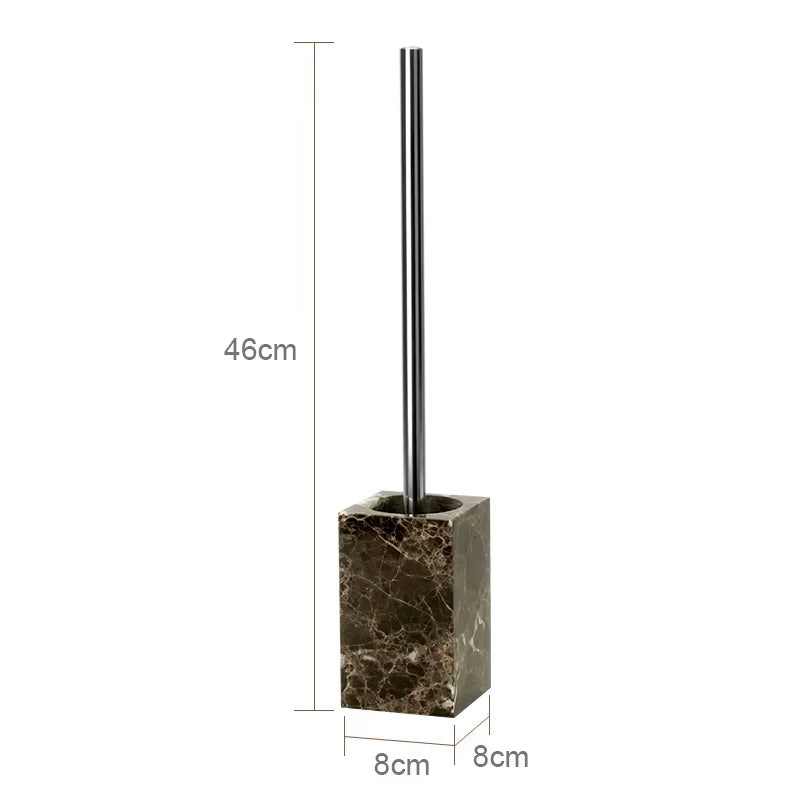 Emperador Dark Natural Marble Bathroom Accessories Luxury Soap Dispenser Soap Dish Reed Diffuser Bathroom Set