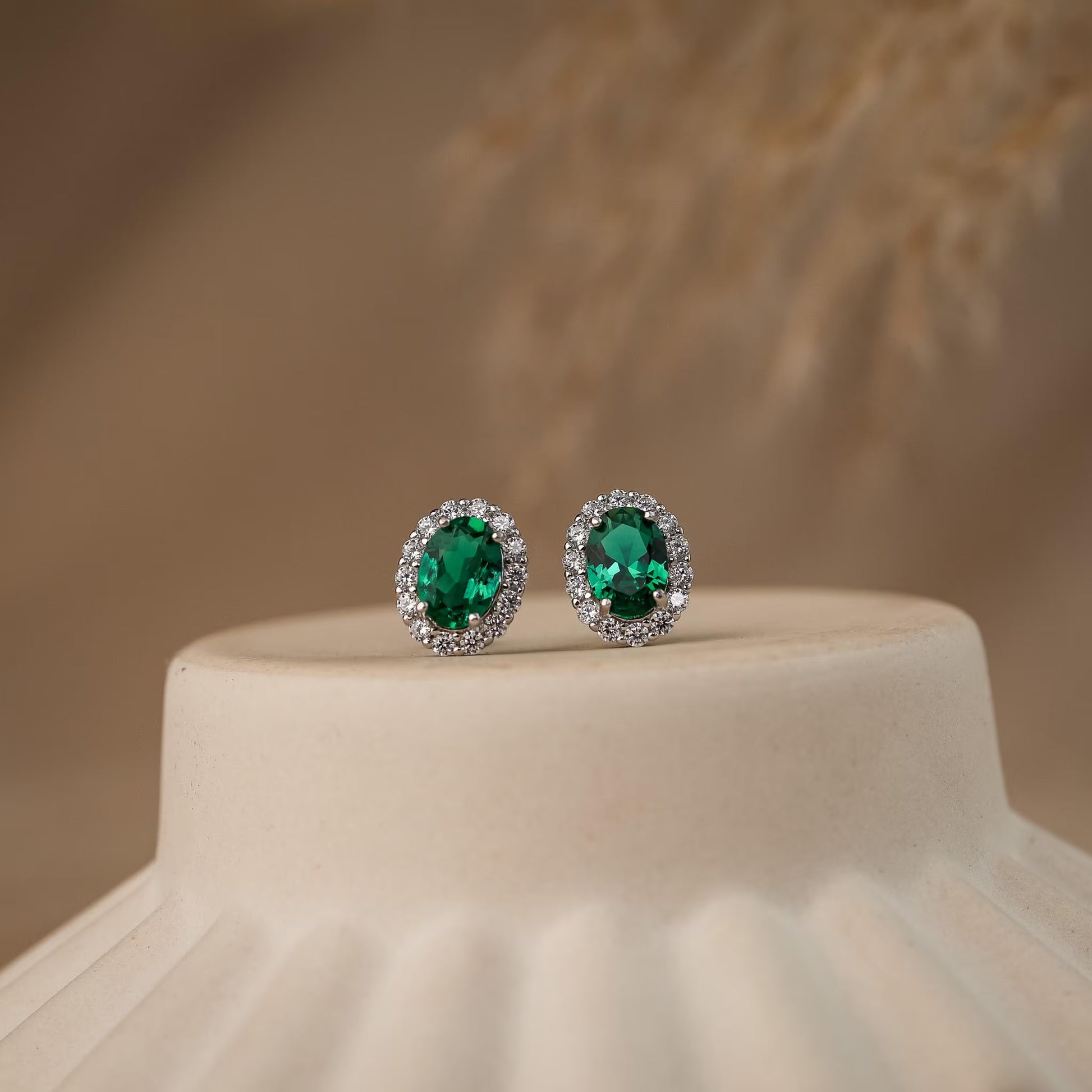 Real Emerald Necklace 925 Sterling Silver, White Gold Genuine Lab Emerald Jewellery, Anniversary Birthday Gifts for Her