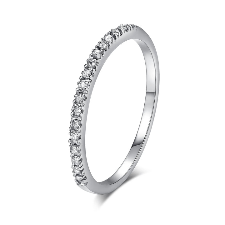 Delicate Micro Pave Zircon Rings for Women Trendy Chic Crystal Daily Dating Women'S Stackable Tiny Ring Fashion Jewelry R133