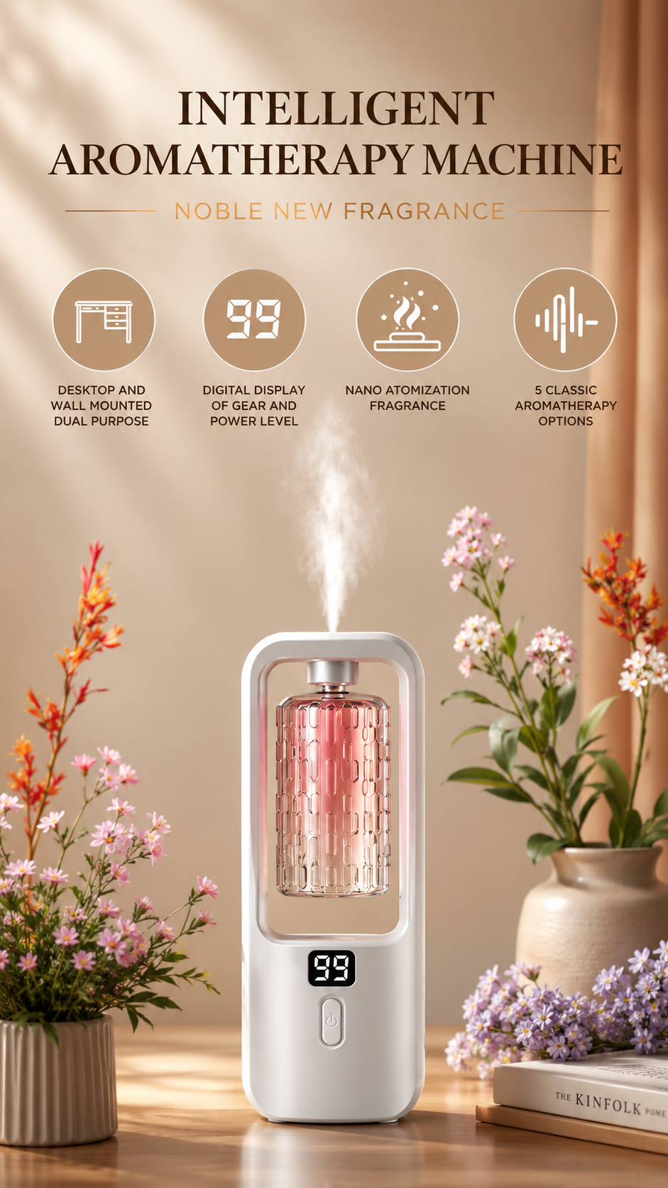 AromaGlow™ Smart Aroma Diffuser & Humidifier