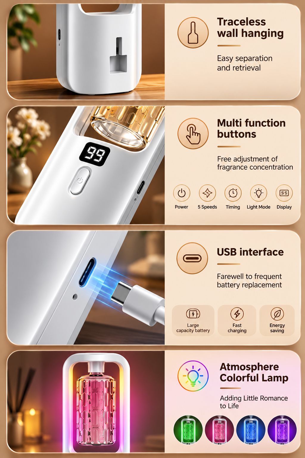AromaGlow™ Smart Aroma Diffuser & Humidifier