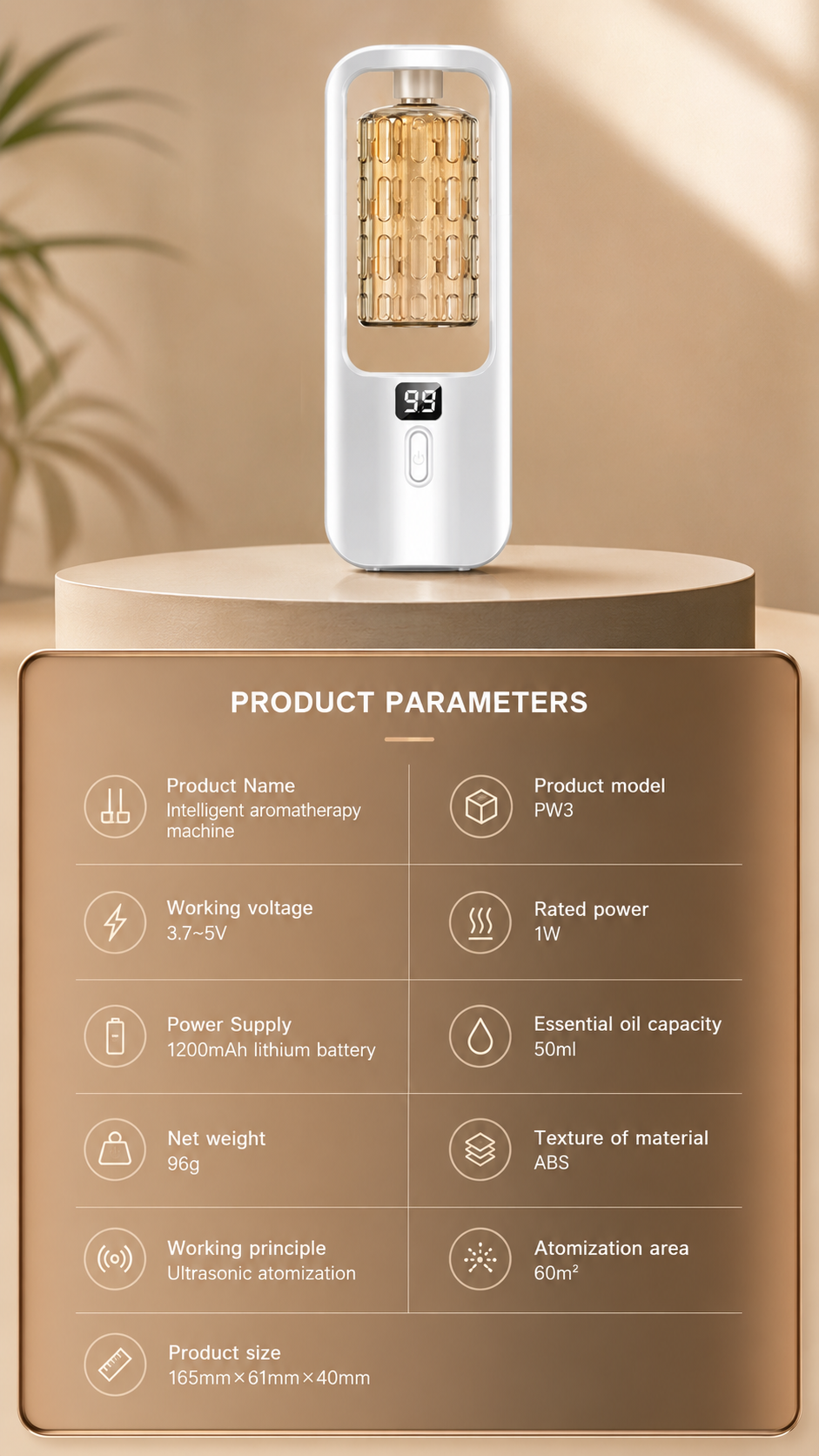 AromaGlow™ Smart Aroma Diffuser & Humidifier