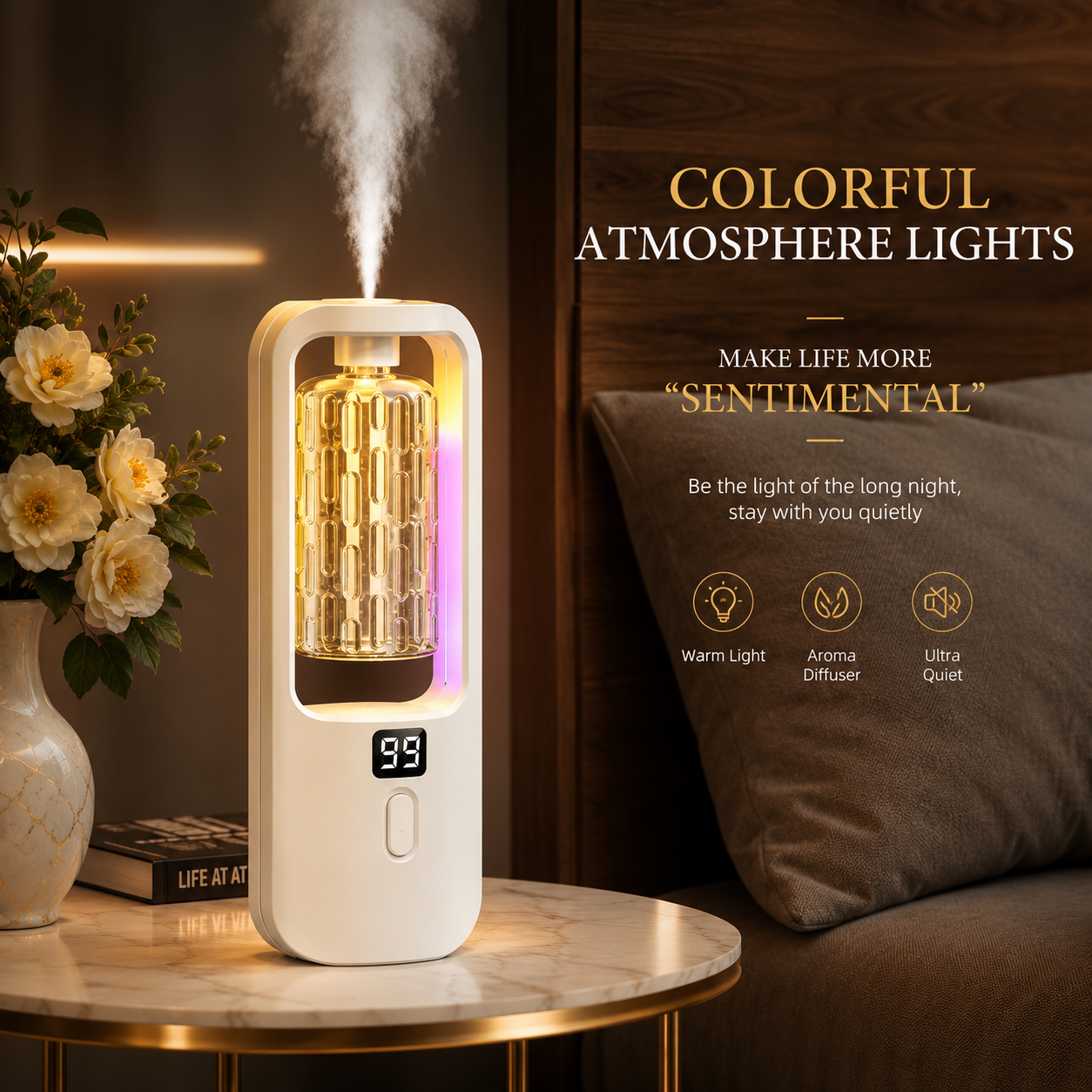 AromaGlow™ Smart Aroma Diffuser & Humidifier