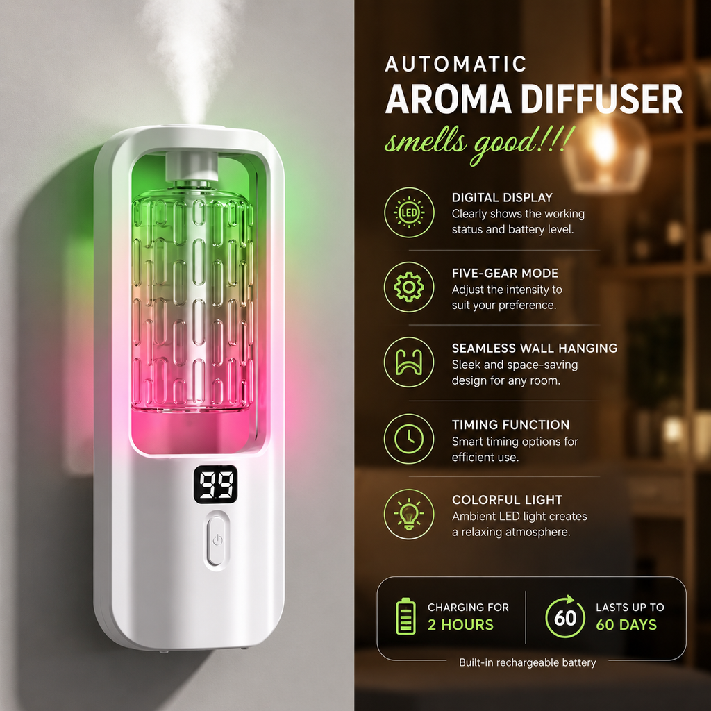 AromaGlow™ Smart Aroma Diffuser & Humidifier
