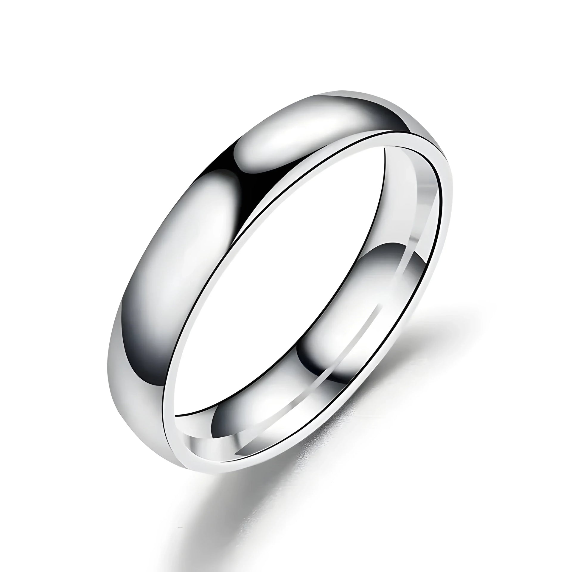 Minimalist silver ring with sleek, polished finish and modern design for everyday wear