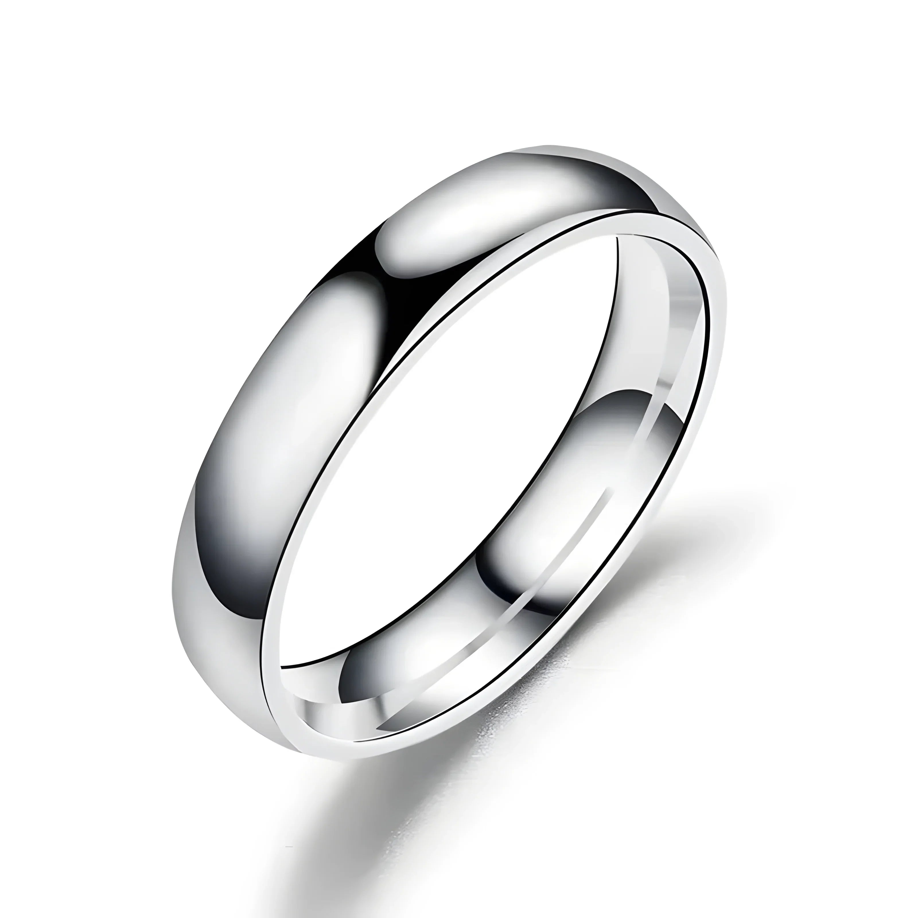 Minimalist silver ring with sleek, polished finish and modern design for everyday wear