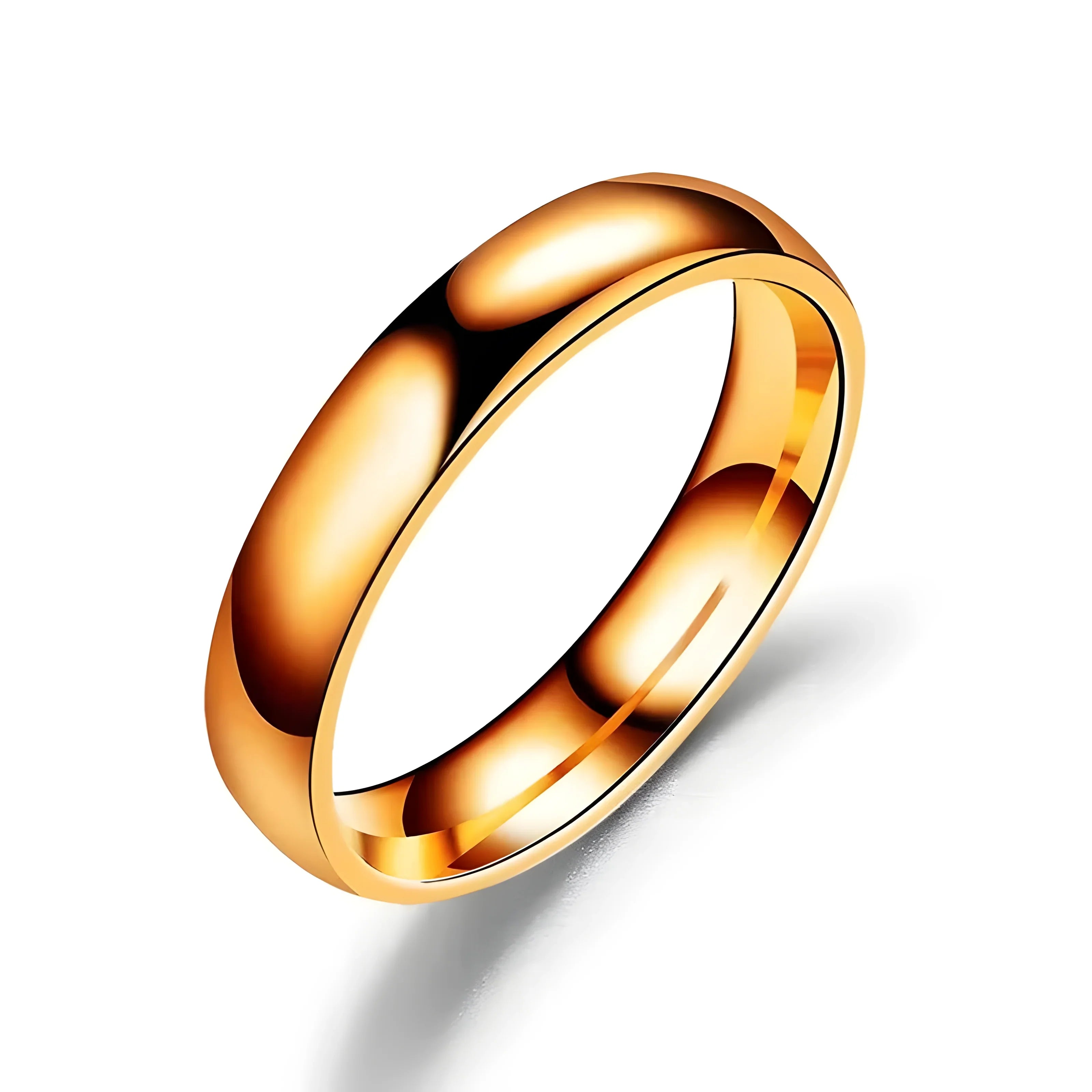 Gold wedding band with sleek, minimalist design for everyday elegance