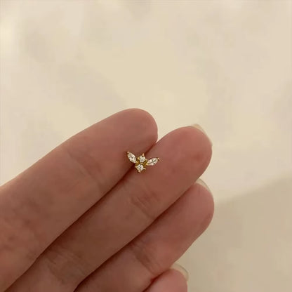 Elevate Your Style with Luxe Line Mini Zircon Stud Earrings