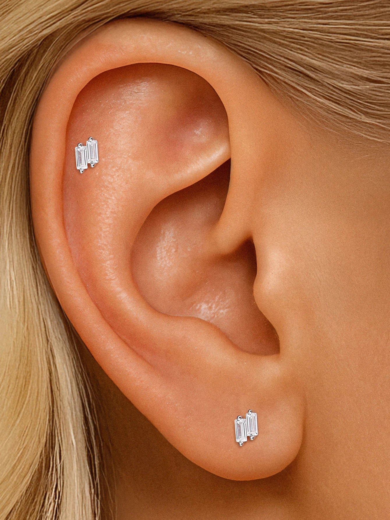 Elevate Your Style with Luxe Line Mini Zircon Stud Earrings