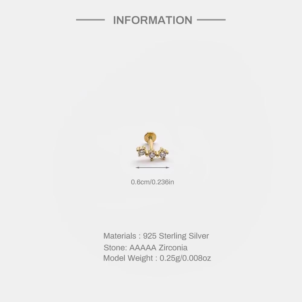 Elevate Your Style with Luxe Line Mini Zircon Stud Earrings