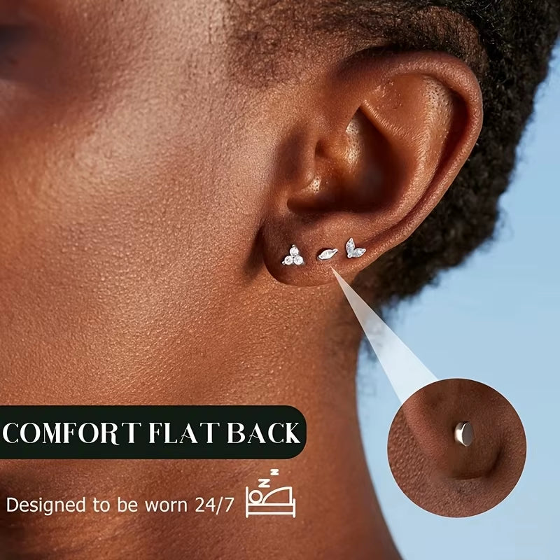 Elevate Your Style with the Crystal Dusk Mini Stud Set