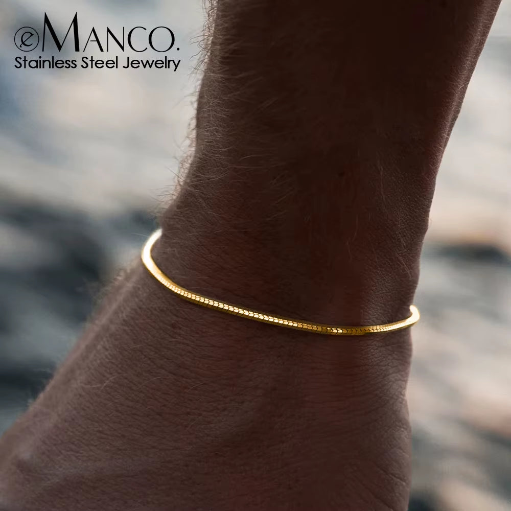 Emanco Gold Snake Chain Bracelet 