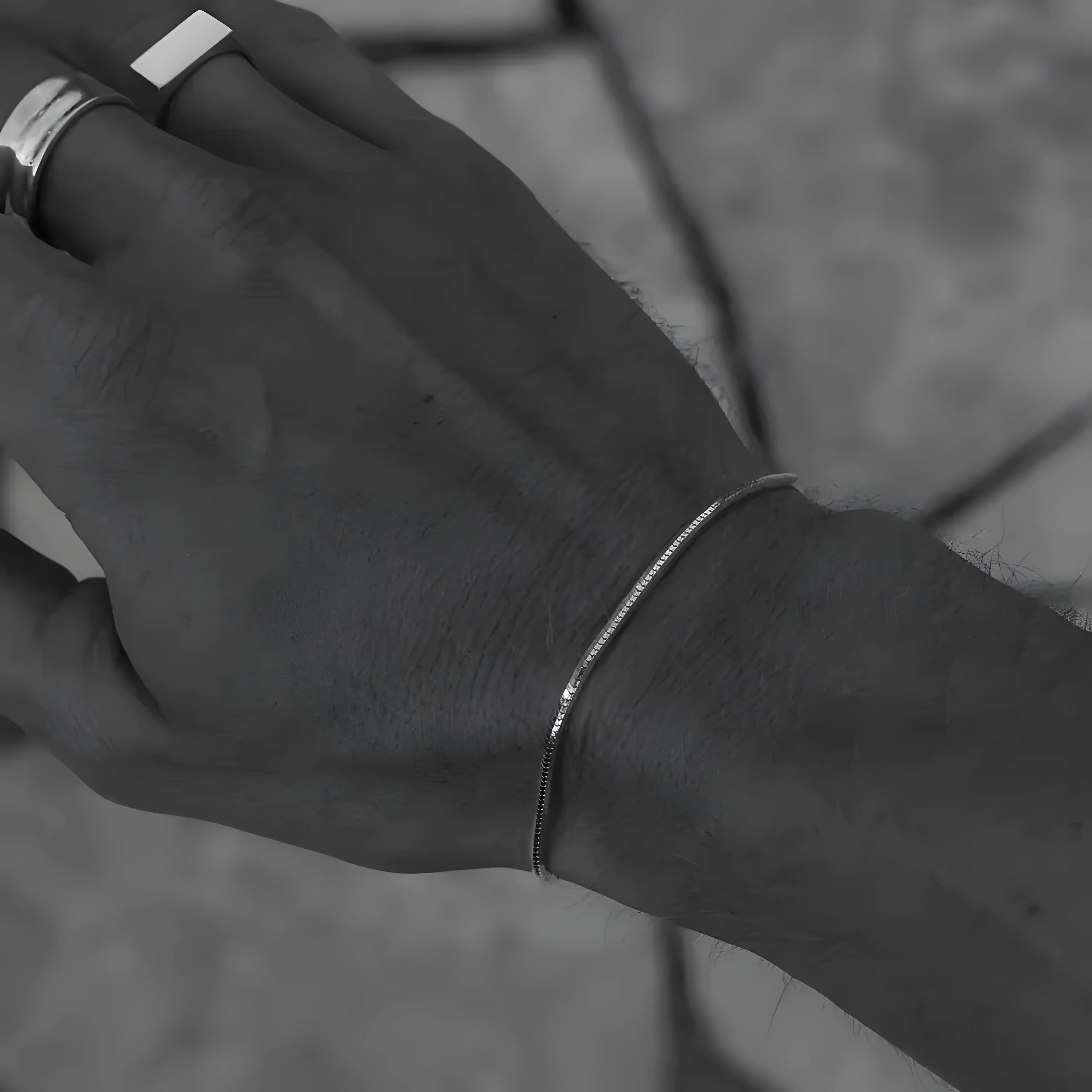 Emanco snake bracelet minimalist silver thin metal design on wrist