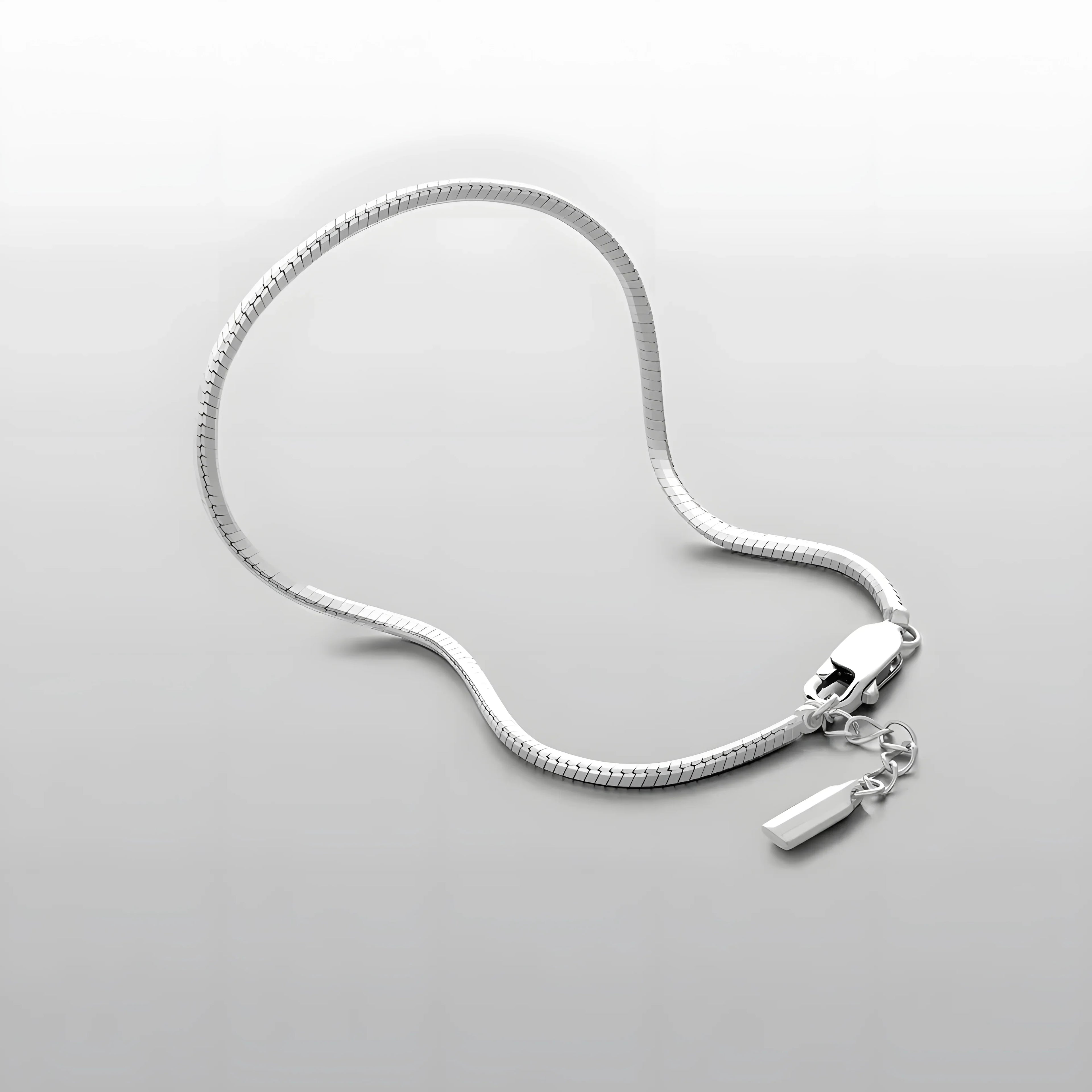 Emanco snake bracelet, silver-tone metal, sleek minimal design, modern jewelry style