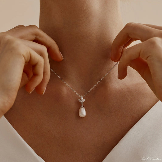Eternal Pearl & Diamond Necklace – A Whisper of Elegance for Life’s Most Beautiful Moments