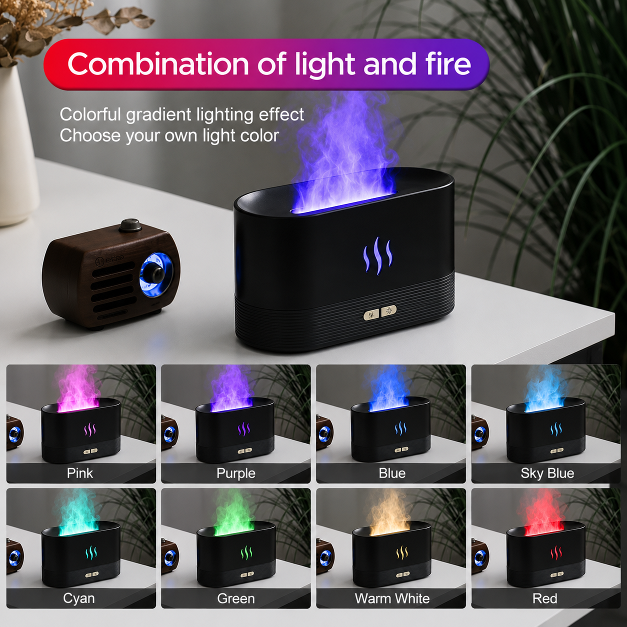 FlameAura™ Ultrasonic Aroma Diffuser