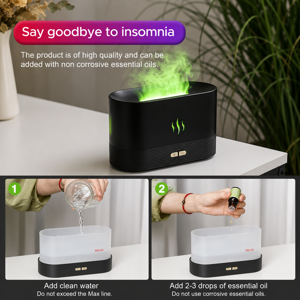 FlameAura™ Ultrasonic Aroma Diffuser