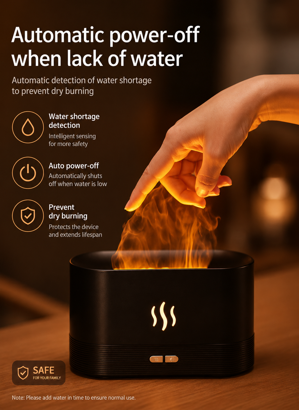 FlameAura™ Ultrasonic Aroma Diffuser