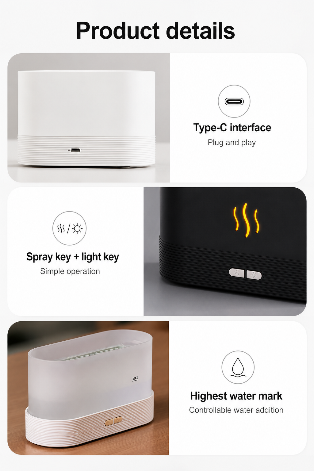 FlameAura™ Ultrasonic Aroma Diffuser