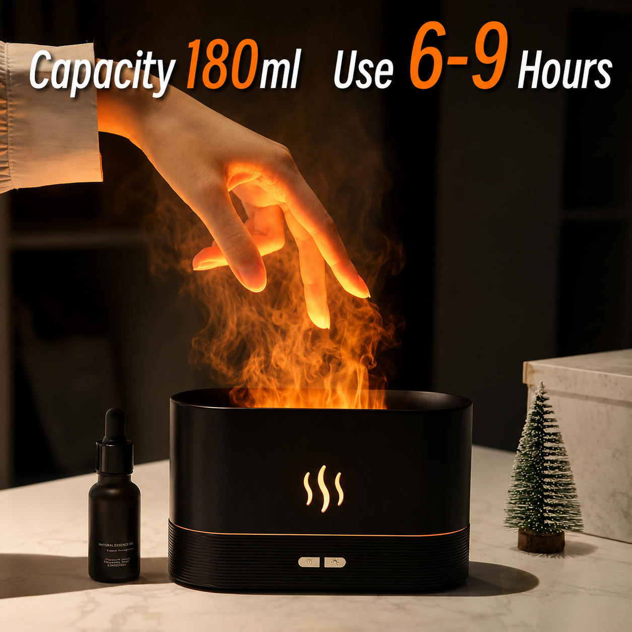 FlameAura™ Ultrasonic Aroma Diffuser