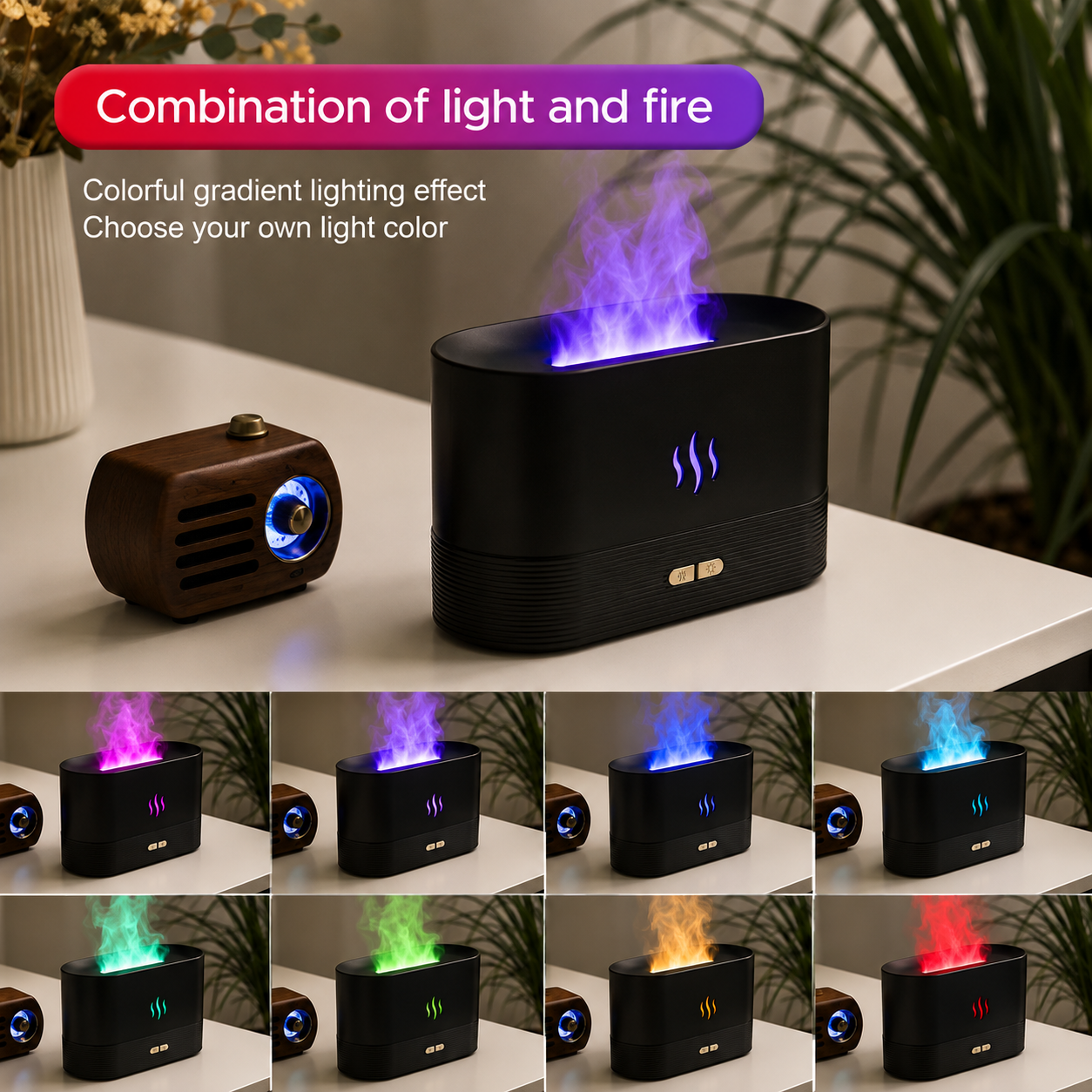 FlameAura™ Ultrasonic Aroma Diffuser
