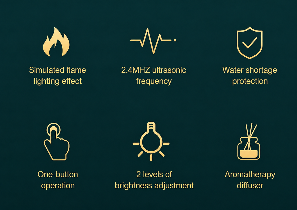 FlameAura™ Ultrasonic Aroma Diffuser