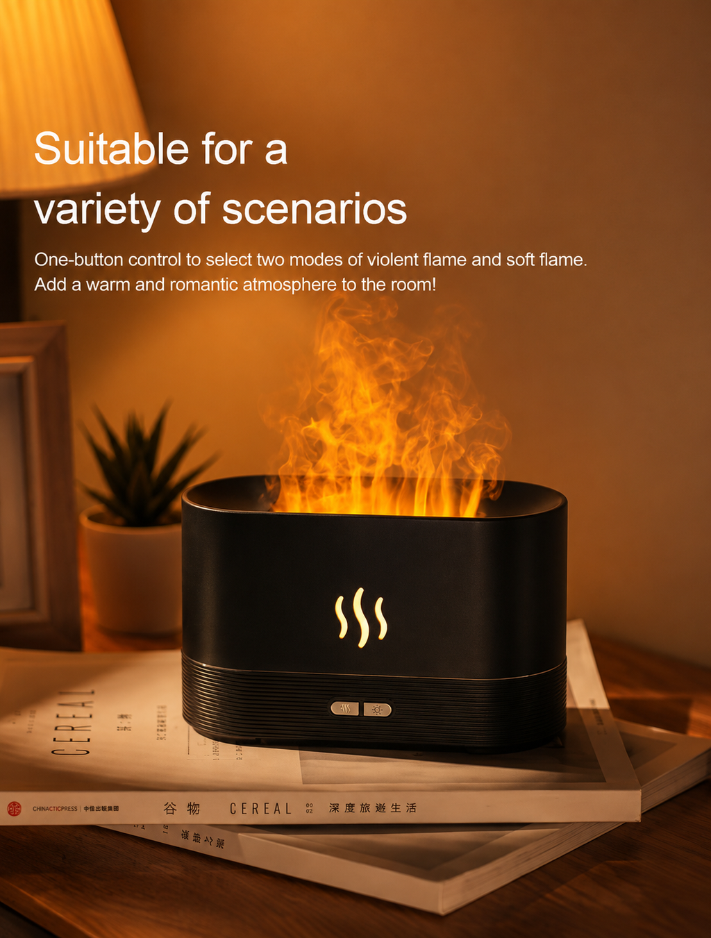 FlameAura™ Ultrasonic Aroma Diffuser