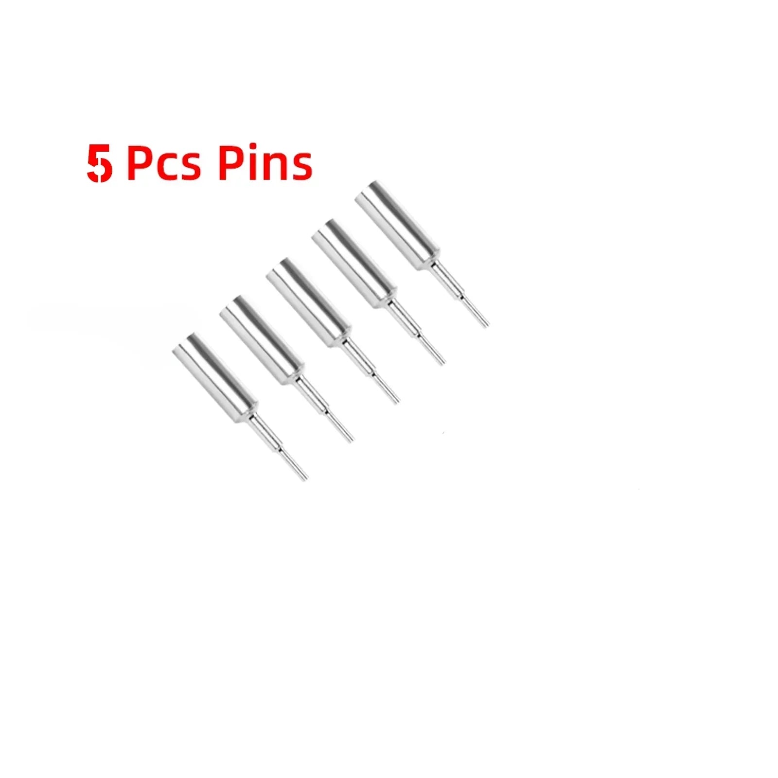 Silver stainless steel band strap link pin remover tool set for jewelry, minimal style, 5 pieces.