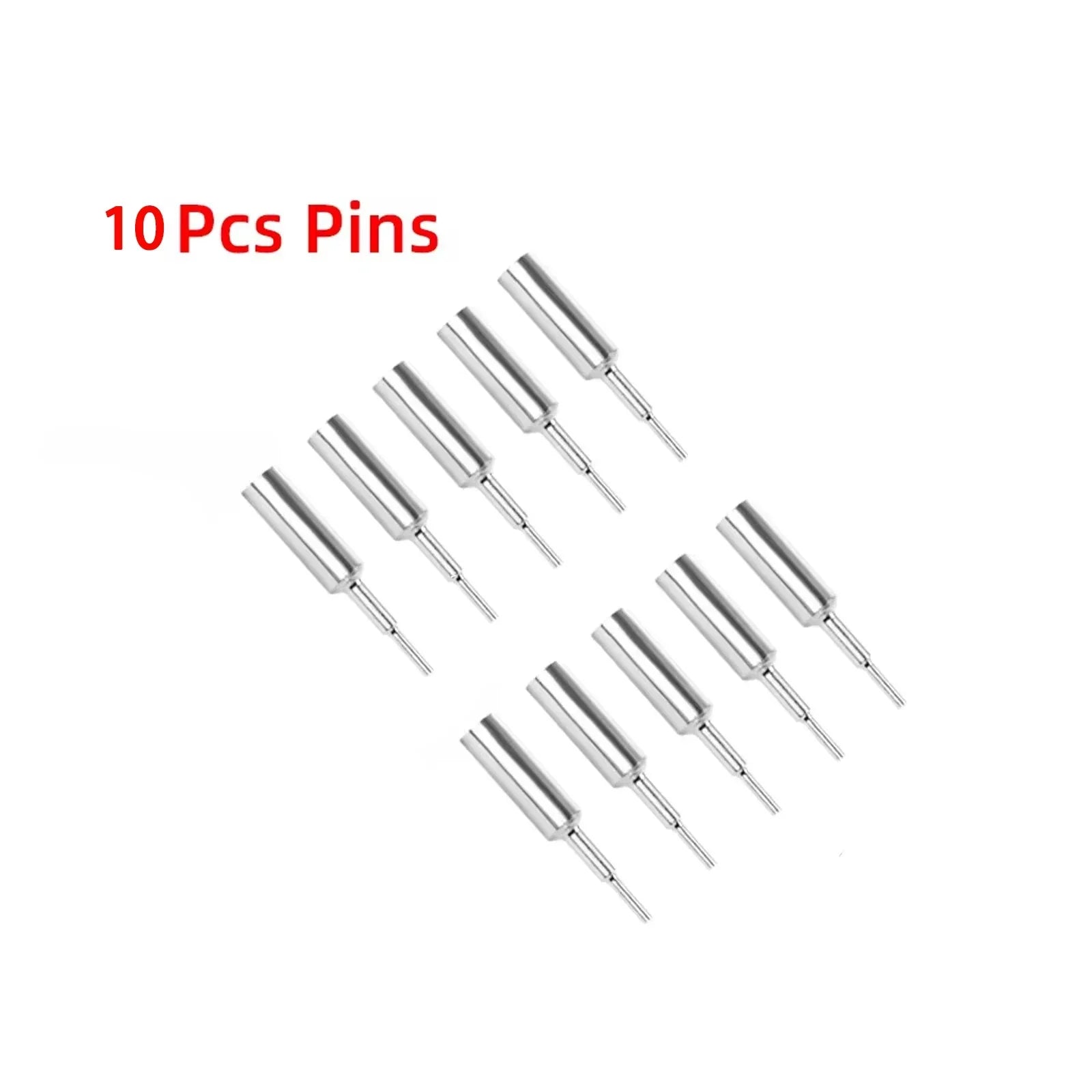 10 piece silver stainless steel band strap link pin remover set, minimal tool style