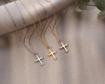 Grace & Glow Cross Necklace – Faith Wrapped in Pure Elegance