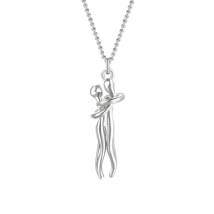 Silver infinity pendant necklace, minimalist design, sleek chain, timeless style