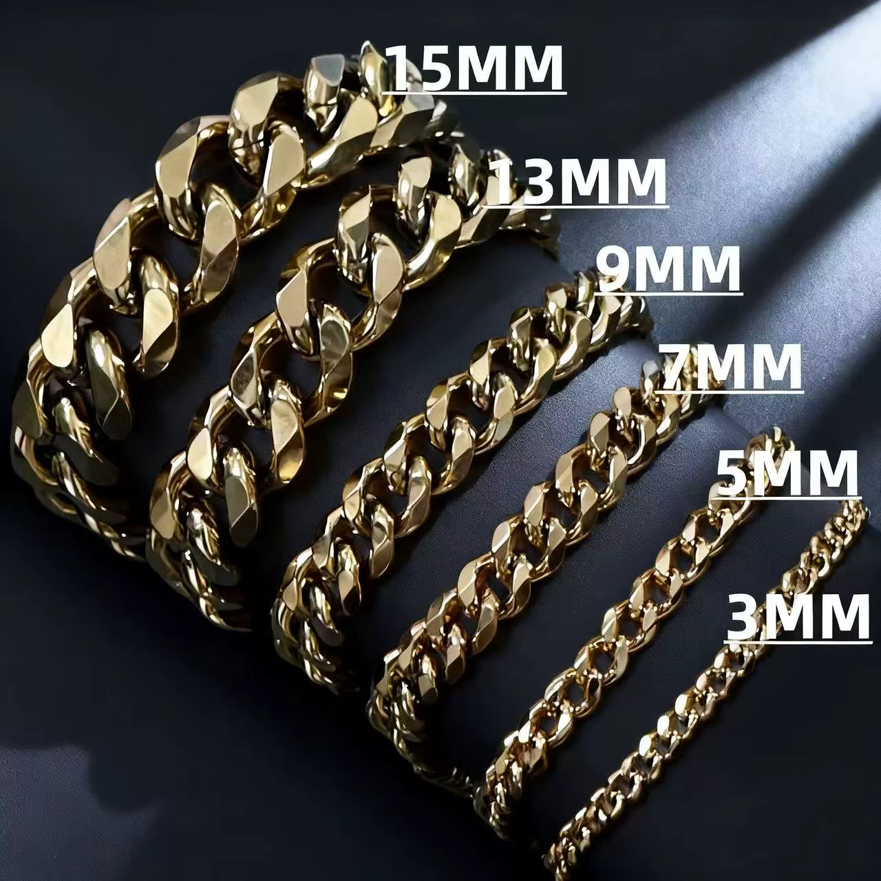 Men's Premium Thick Stainless Steel Cuban Chain Bracelet
