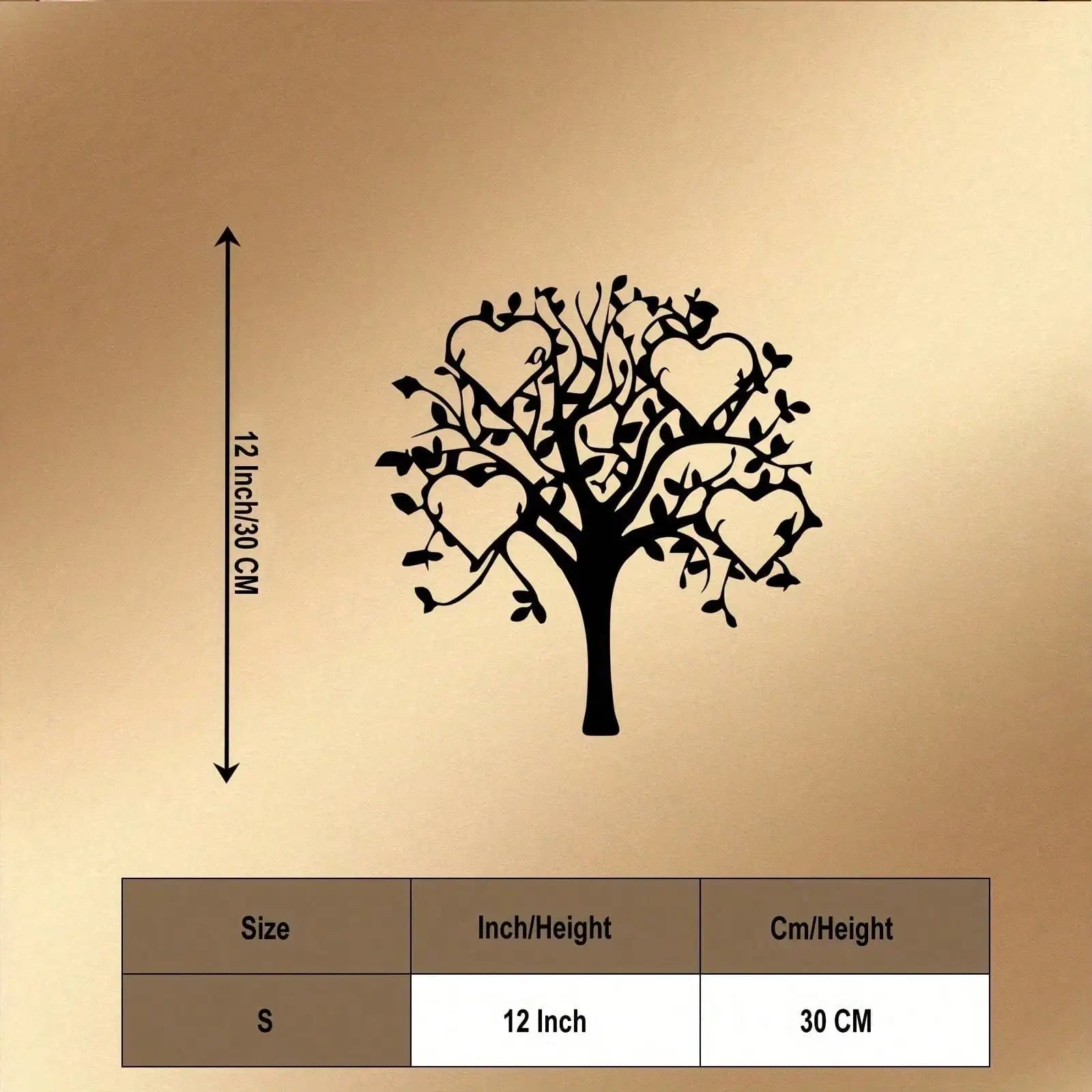 Modern Tree Landscape Metal Wall Art Set