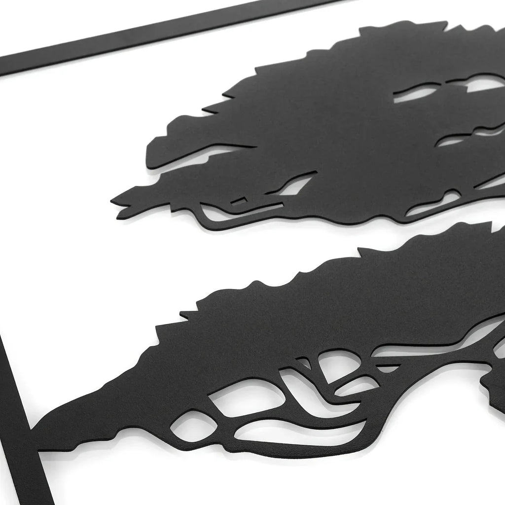 Modern Tree Landscape Metal Wall Art Set