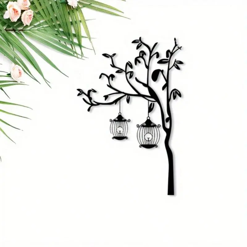 Modern Tree Landscape Metal Wall Art Set
