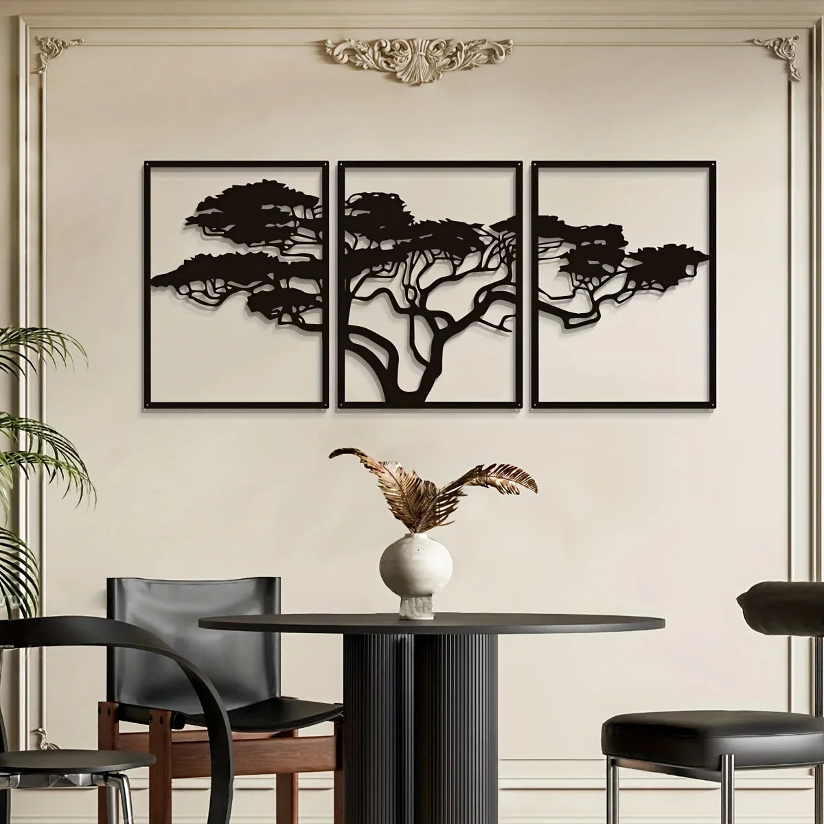 Modern Tree Landscape Metal Wall Art Set