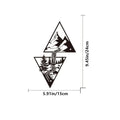 Geometric Mountain Landscape Metal Wall Art