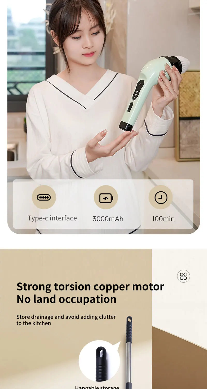 SpinForce™ 9-in-1 Electric Cleaning Brush