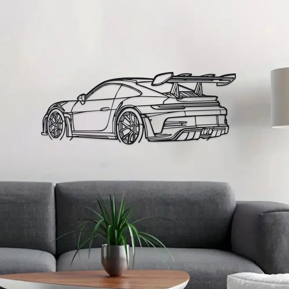 Minimalist Sports Car Metal Wall Art