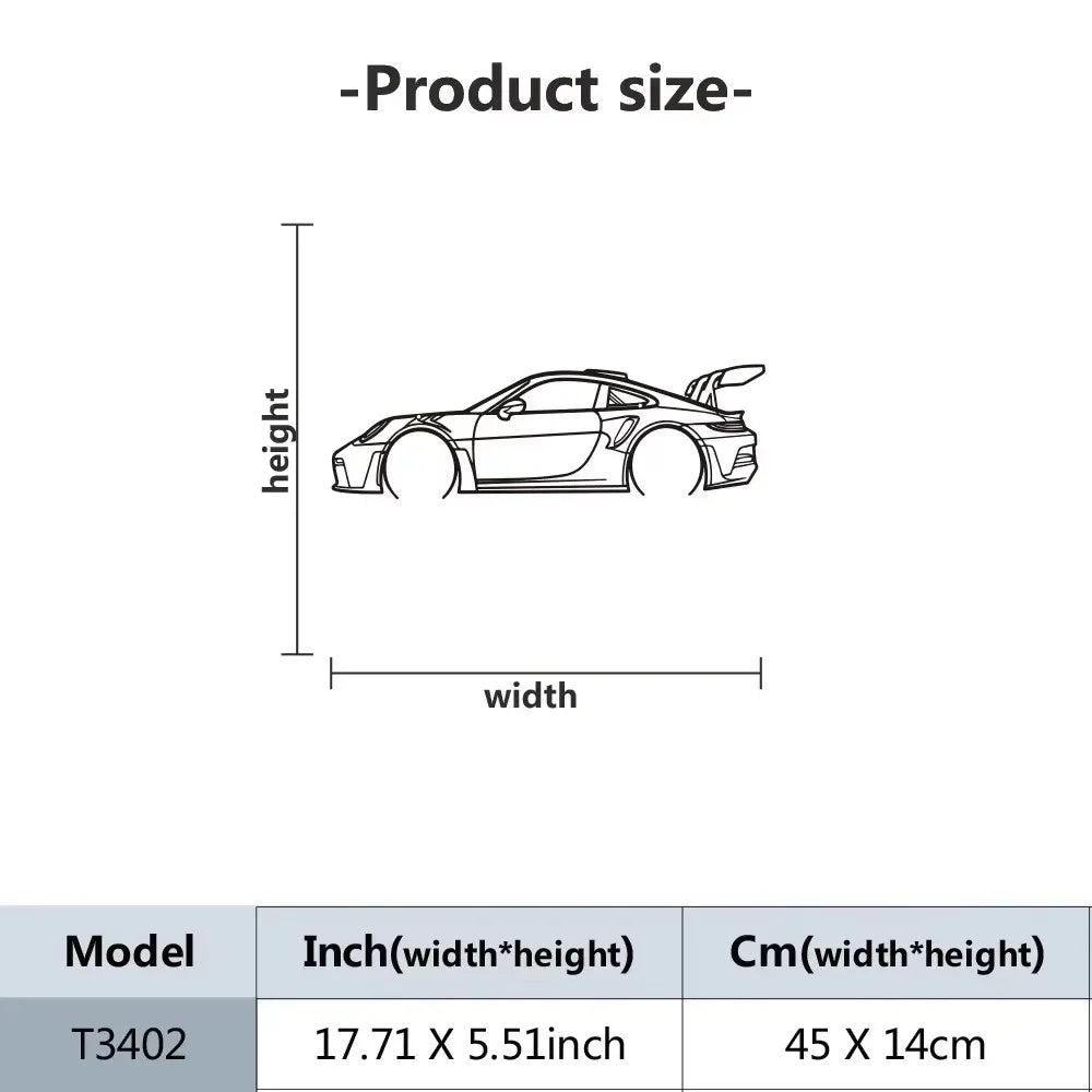 Performance Sports Car Metal Wall Art Collection