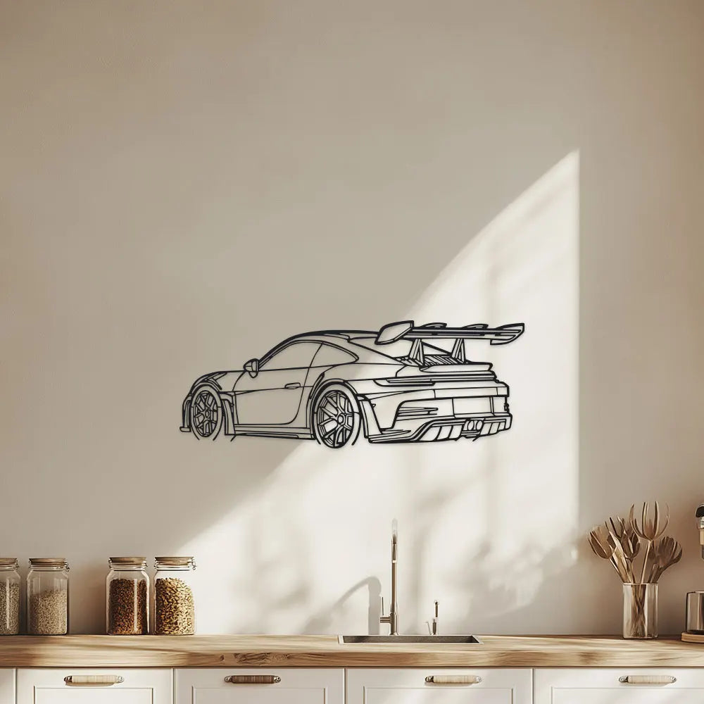Minimalist Sports Car Metal Wall Art