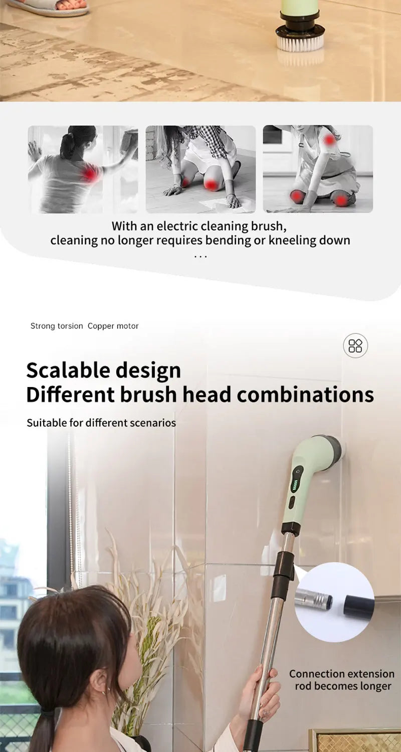 SpinForce™ 9-in-1 Electric Cleaning Brush