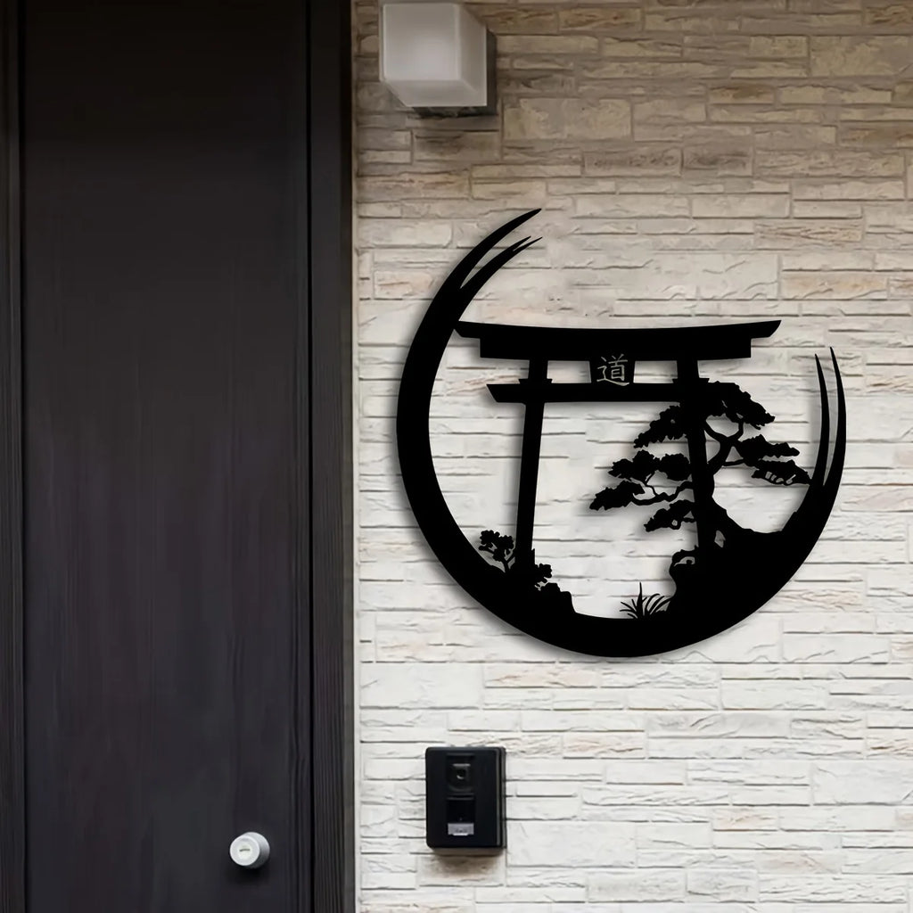 Zen Torii Gate Metal Wall Art