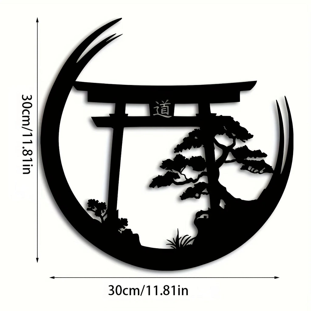 Zen Torii Gate Metal Wall Art