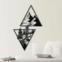 Geometric Mountain Landscape Metal Wall Art